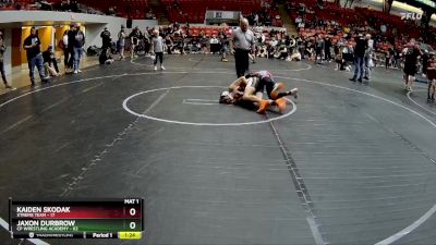 130 lbs Round 4 (8 Team) - Jaxon Durbrow, CP Wrestling Academy vs Kaiden Skodak, Xtreme Team