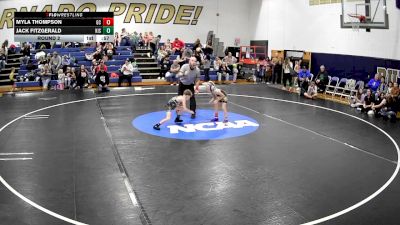 52-56 lbs Round 2 - Jack Fitzgerald, Kiski vs Myla Thompson, Grove City