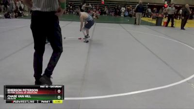 110 lbs Champ. Round 1 - Emerson Peterson, Victory School Of Wrestling vs Chase Van Hill, Mn Elite