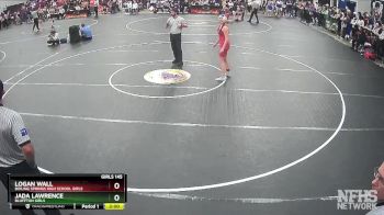 Girls 145 lbs Quarterfinal - Jada Lawrence, Bluffton Girls vs Logan Wall, Boiling Springs High School Girls