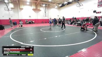 155 lbs Cons. Round 4 - Briana Rodriguez Mendoza, San Jacinto vs Bailey Maldonado, Beaumont