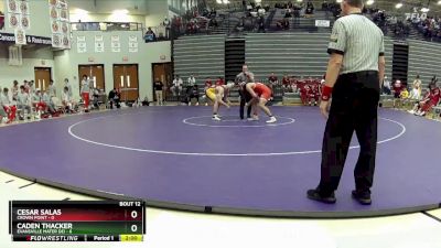 190 lbs Placement Matches (8 Team) - Cesar Salas, Crown Point vs Caden Thacker, Evansville Mater Dei