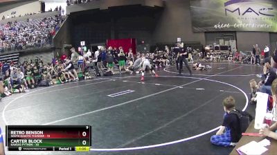 100 lbs Round 2 (4 Team) - Carter Block, Kansas Python vs Retro Benson, South Dakota Thunder