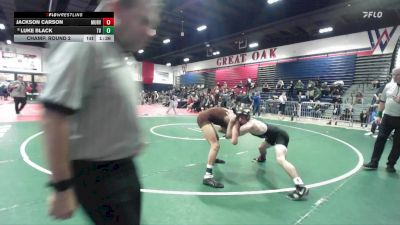 138 lbs Champ. Round 2 - Jackson Carson, Murrieta Valley vs Luke Black, Temecula Valley