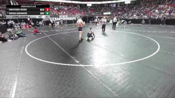 D1-157 lbs Cons. Round 2 - Grayden Rode, Marshfield vs Devin Johnson, Arrowhead