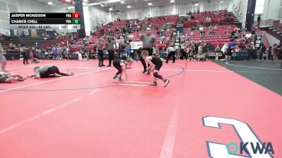 55 lbs Consolation - Jasper McKisson, Perry Wrestling Academy vs Chance Chill, Perry Wrestling Academy