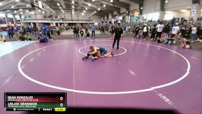 92 lbs Semifinal - Leilani Granados, Takedown Elite Wrestling vs Sean Gonzales, Spring Klein Wrestling Club