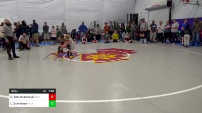 90 lbs Quarterfinal - Deacon Stanislawczyk, Keyser vs Layten Bowersox, Milroy