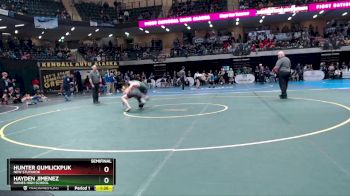 125 lbs Semifinal - Hayden Jimenez, Haines High School vs Hunter Gumlickpuk, New Stuyahok