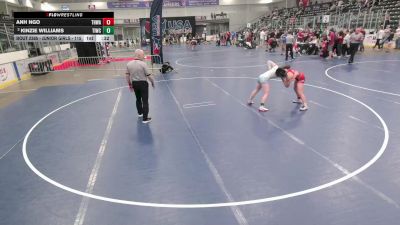 Junior Girls - 115 lbs Cons. Semis - Kinzie Williams, Team Idaho Wrestling Club vs Anh Ngo, Team Hammer Wrestling Academy