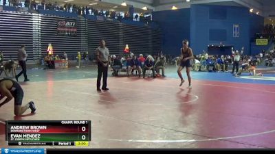 150 lbs Champ. Round 1 - Evan Mendez, St Joseph Metuchen vs Andrew Brown, Downingtown West