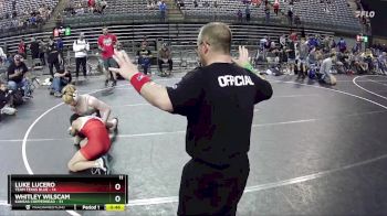 130 lbs Finals (8 Team) - Whitley Wilscam, Kansas Copperhead vs Luke Lucero, Team Texas Blue