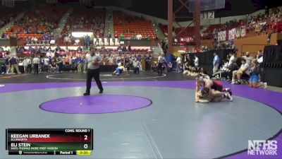 3-2-1A 165 Cons. Round 1 - Keegan Urbanek, Ellsworth vs Eli Stein, Hays-Thomas More Prep Marion