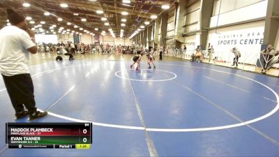 84 lbs Rd# 9- 2:15pm Saturday Final Pool - Evan Tanner, Westshore D.S vs Maddox Plambeck, Maryland BLACK