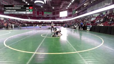 157 lbs Quarterfinal - Loren Allen, Borah vs Hayden McDonald, Meridian