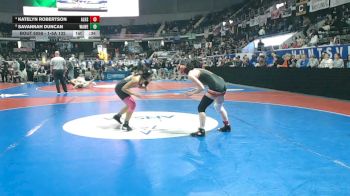 1-5A 132 Cons. Round 1 - Savannah Duncan, Walter Wellborn vs Katelyn Robertson, Alexandria HS