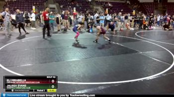 92-93 lbs Round 2 - Jalissa Evans, Widefield Wrestling Club vs Eli Mirabella, Cheyenne Mountain Wrestling Club