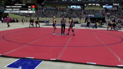 132 lbs Quarterfinal - Emily Schroader, Bullitt East vs Isabell Bryant, Harrison County