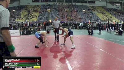 133 lbs Placement Matches (16 Team) - Braiden Kort, Augustana (SD) vs Chase Milligan, UMary