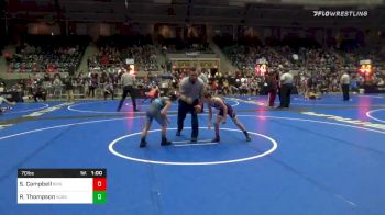 70 lbs Quarterfinal - Shooter Campbell, Bristow Elementary Wrestling vs Rocky Thompson, Kobra Kai Training