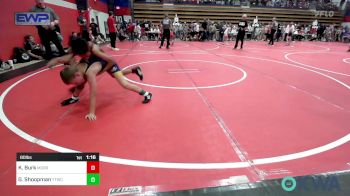 80 lbs Quarterfinal - Kamden Burk, Morrison Takedown Club vs Grayson Shoopman, Team Tulsa Wrestling Club