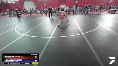 149 lbs Semifinal - Mason Groskreutz, Wisconsin vs Logan Ellwanger, Gladiator Wrestling