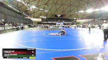 2A 106 lbs Champ. Round 1 - Cash Eylar, Ellensburg vs Cesar Solorio, Ridgefield