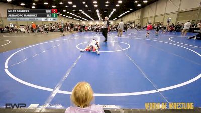 52 lbs Consi Of 4 - Miles Sanders, Powerhouse Elite 9U vs Alejandro Martinez, Mile High Mafia 9U
