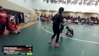 63 lbs Semifinal - Tayos Mudaliar, Wrestling Rhinos Wrestling Club vs Kiran Zverev, Punisher Wrestling Company