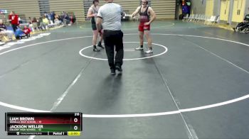 215 lbs Round 3: 4:30pm Fri. - Jackson Weller, Colony High School vs LIAM BROWN, Wasilla High School