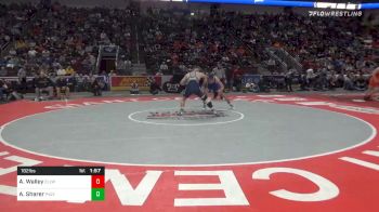 182 lbs Semifinal - Austin Walley, Ellwood City vs Andrew Sharer, Penns Valley