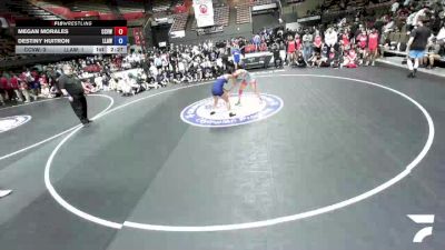 110 lbs Megan Morales, CVWA - Central Valley Wrestling Association vs Destiny Huitron, LAWA - Los Angles Wrestling Association