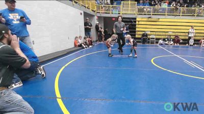 40 lbs Semifinal - Pyper Patterson, Pawnee Wrestling Club vs Haislee Bartel, Bartlesville Wrestling Club