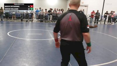 120 lbs Round Of 32 - Brock Rothermel, PA vs Derion Williams, OH