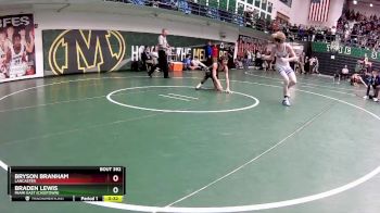 120 lbs Cons. Round 3 - Bryson Branham, Lancaster vs Braden Lewis, Miami East (Casstown)