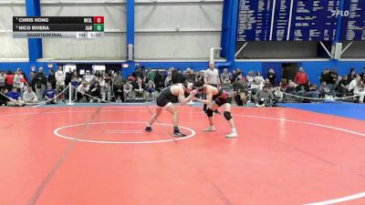 125 lbs Quarterfinal - Chris Hong, Wesleyan (ct) vs Nico Rivera, Johnson & Wales (ri)