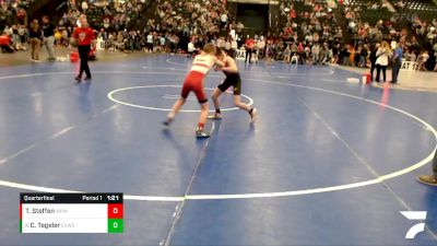 78 lbs Quarterfinal - Charlie Tegeler, Elkhorn Valley Wrestling Club vs Tucker Steffen, West Point Wrestling Club