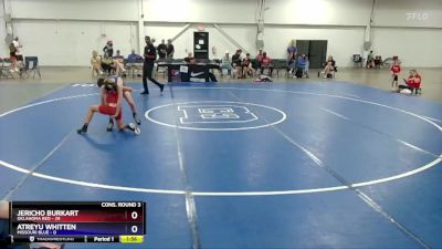 92 lbs Semis & 3rd Wb (16 Team) - Jericho Burkart, Oklahoma Red vs Atreyu Whitten, Missouri Blue