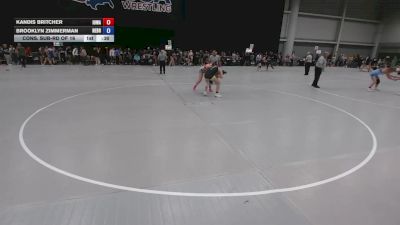 140 lbs Cons. Sub-rd Of 16 - Brooklyn Zimmerman, Nebraska vs Kandis Britcher, Iowa