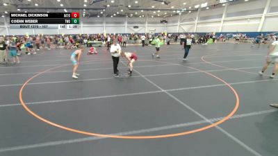 157 lbs Champ. Round 4 - Michael Dickinson, All American TC vs Coehn Weber, Tiger Wrestling Club