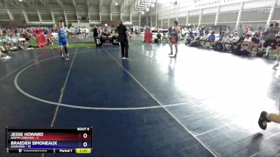 190 lbs Semis & 1st Wrestleback (8 Team) - Jesse Howard, South Carolina vs Braeden Simoneaux, Louisiana