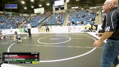 67 lbs Semifinal - Dawson Richardson, Clearwater Youth vs Leo Cranmer, Salina Wrestling Club