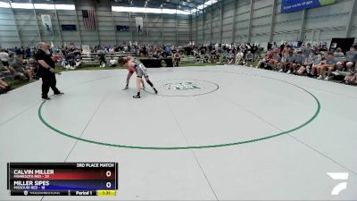 132 lbs Placement Matches (16 Team) - Calvin Miller, Minnesota Red vs Miller Sipes, Missouri Red