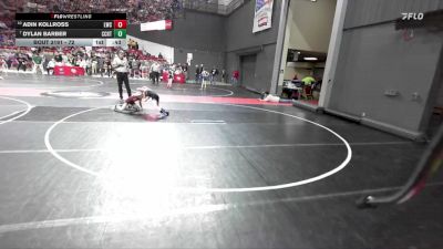 72 lbs Champ. Round 2 - Dylan Barber, Askren Wrestling Academy vs Adin Kollross, Luxemburg-Casco Wrestling Club