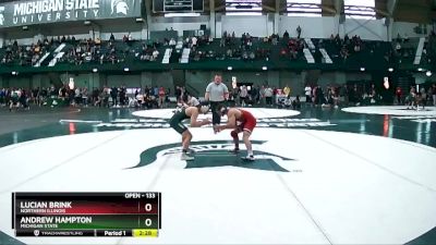 133 lbs Cons. Round 2 - Andrew Hampton, Michigan State vs Lucian Brink, Northern Illinois