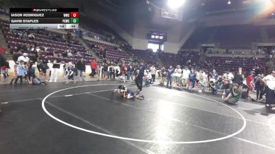 45 lbs Champ. Round 3 - Iason Rodriguez, Widefield Wrestling Club vs Gavin Staples, Pueblo County Wrestling Club