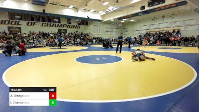 160 lbs Consi Of 16 #1 - Anthony Ortega, Linden vs Isaac Chavez, Mullen (CO)