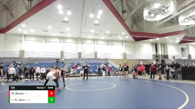 129 lbs Cons. Round 4 - Sebastien Jean, Warren Wrestling Academy vs Matthew Baylor, Milan