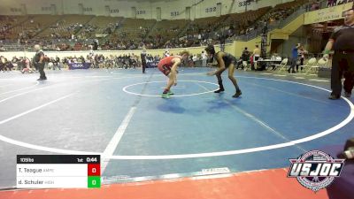 105 lbs Final - Tucker Teague, Amped Wrestling Club vs Dion Schuler, Highlander Youth