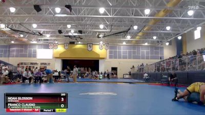 285 lbs 7th Place Match - Noah Glosson, Hernando vs Franco Claudio, St. Andrew`s Episcopal School